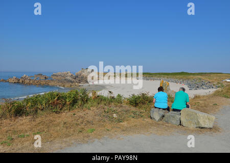 Baie de la Jaonneuse oder Jaonneuse Bay, Guernsey, Channel Islands, Britische Inseln Stockfoto