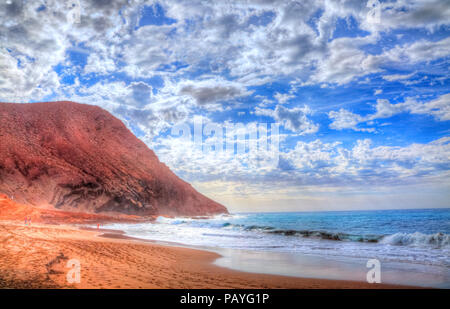 Tejita Beach in Insel Teneriffa. Sommerurlaub am Strand in Spanien Stockfoto