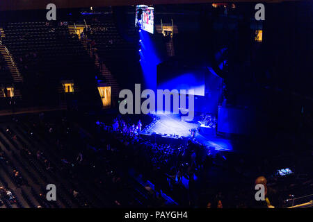 NEW YORK, USA - Okt 8, 2015: Madison Square Garden, New York City. MSG ist die Arena für Basketball, Eishockey, Pro Wrestling, Konzerte und Boxen. Stockfoto
