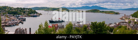 MacBrayne Fähren im Hafen von Oban, Argyll. Schottland. Stockfoto