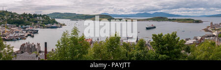 MacBrayne Fähren im Hafen von Oban, Argyll. Schottland. Stockfoto