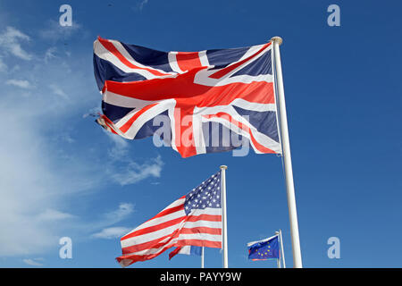 Internationale Fahnen Stockfoto