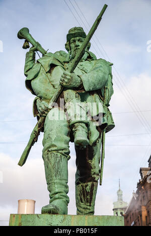 Kopenhagen, Dänemark - Dezember 9, 2017: Monument für dänische Soldaten in der Zeit der dänischen schwedische Krieg von 1788-1789 Stockfoto