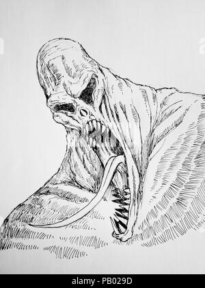 Creepy mutierten Monster Stockfoto