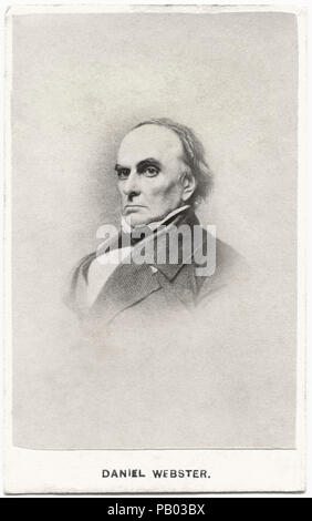 Daniel Webster (1782-1852), US-amerikanischer Politiker, diente als Abgeordneter im US-Repräsentantenhaus, Senator, & Staatssekretär, Kopf und Schultern Portrait Stockfoto