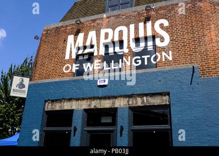 Marquis von Wellington Pub, Druid Street, Bermondsey, London, England Stockfoto