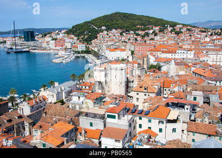 Venezianischen Turm oder Mletačka Kula, Altstadt, Split, Kroatien Stockfoto
