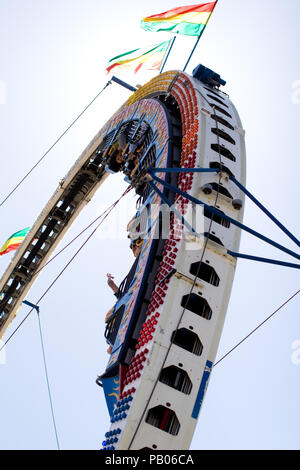 Karneval Fahrten auf einem Rodeo Messe in Austin, TX Stockfoto