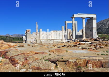 Demeter Tempel Ruinen in Sangri Village, Naxos, Griechenland Stockfoto