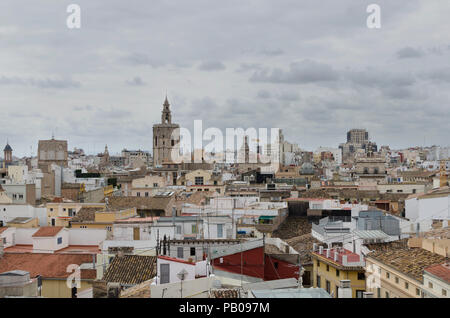 Die Skyline der Stadt, Valencia, Spanien Stockfoto