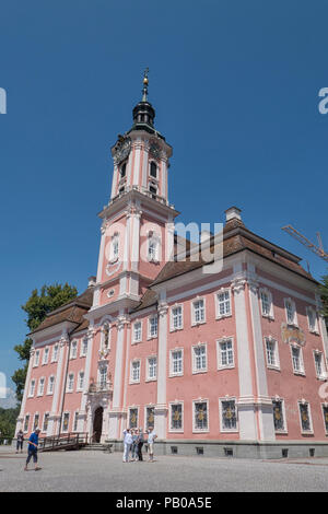 Berühmten barocken Klosterkirche Birnau am Boden See in Deutschland Stockfoto