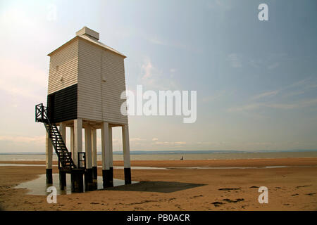 Burnham on Sea niedrige Leuchtturm Stockfoto