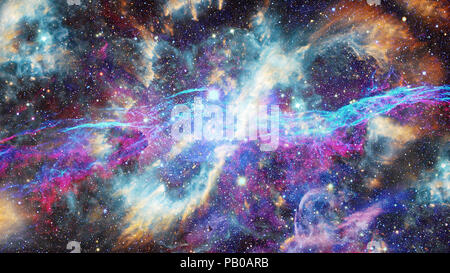 Farbigen Nebel und offene Sternhaufen, der im Universum. Elemente des Bildes von der NASA eingerichtet. Stockfoto