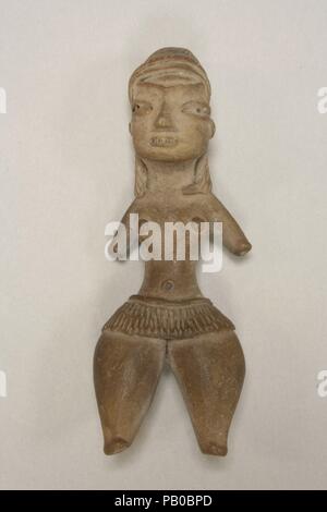 Weibliche Figur. Kultur: Tlatilco. Abmessungen: Höhe 3-3/4-in. (9,6 cm). Datum: 12. bis 9. Jahrhundert v. Chr.. Museum: Metropolitan Museum of Art, New York, USA. Stockfoto