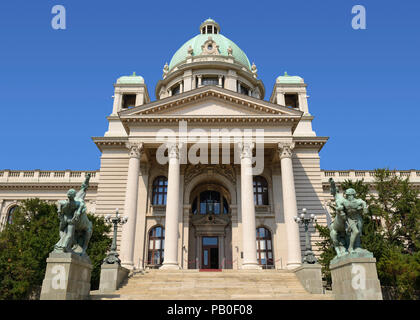 Serbische Parlament Gebäude, Haus der Nationalversammlung, Belgrad, Serbien Stockfoto