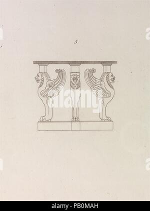 Haushalt Möbel und Inneneinrichtung. Autor: Thomas Hope (British (Holland geboren), Amsterdam, London, 1769-1831). Abmessungen: 18 x 12 x 1 1/2 in. (47 x 30,5 x 2,5 cm). Drucker: Thomas Bensley (London). Verlag: Longman, Hurst, Rees und Orme (London). Datum: 1807. Museum: Metropolitan Museum of Art, New York, USA. Stockfoto