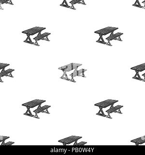 3d, Sitzbank, Schwarz, Braun, Camping, Stuhl, Komfort, komfortabel, Design, leer, Möbel, Garten, Icon, Illustration, isoliert, Logo, Mittagessen, Metall, Objekt, Draußen, Park, Picknick, Rot, render, Rest, Sitz, Zeichen, Sitzen, Sommer, Symbol, Tabelle, Vektor-, Web-, Holz-, Holz-, Vektor, Vektoren Stock Vektor