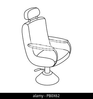 Sessel. Barbershop einzelnen Symbol in der gliederungsansicht Stil vektor Symbol lieferbar Abbildung. Stock Vektor