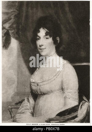 Dolley Madison, Ehefrau von US-Präsident James Madison, vom Hochformat 1804 von Gilbert Stuart Stockfoto