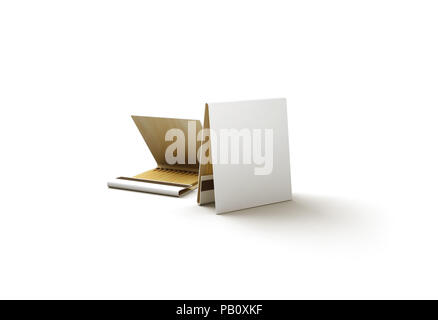 Leere promo match Buch mock up, 3D-Rendering. Stockfoto