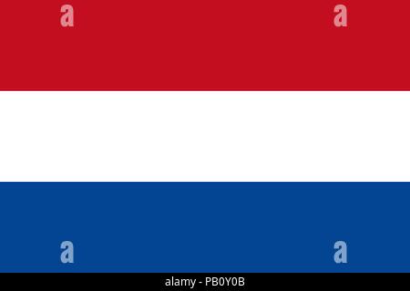 Flagge der Niederlande. Symbol der Tag der Unabhängigkeit, Souvenir Fußball-Spiel, Sprache, Symbol. Stock Vektor