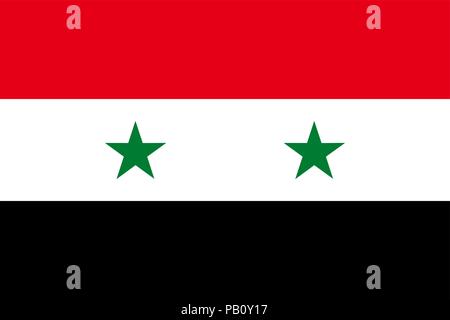 Flagge Syrien. Symbol der Tag der Unabhängigkeit, Souvenir Fußball-Spiel, Sprache, Symbol. Stock Vektor