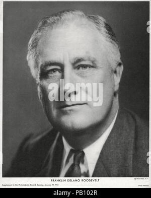Us-Präsident Franklin Delano Roosevelt, Kopf und Schultern Porträt, 1941 Stockfoto