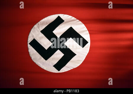 Deutsche Reich nazi Flag mit Hakenkreuz Stockfoto