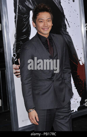 Regen - ninja assassin Raizo Premiere auf GraumanÕs Chinese Theatre in Los Angeles. 11 Regen Raizo 11 Red Carpet Event, Vertikal, USA, Filmindustrie, Prominente, Fotografie, Bestof, Kunst, Kultur und Unterhaltung, Topix Prominente Fashion/Vertikal, Besten, Event in Hollywood Leben - Kalifornien, Roter Teppich und backstage, USA, Film, Stars, Film Stars, TV Stars, Musik, Promis, Fotografie, Bestof, Kunst, Kultur und Unterhaltung, Topix, vertikal, eine Person, die aus den Jahren 2006 bis 2009, Anfrage tsuni@Gamma-USA.com - drei Viertel Stockfoto