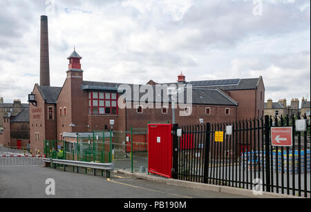 Der Caledonian Brauerei, Slateford Road, Edinburgh, Schottland, Vereinigtes Königreich. Stockfoto