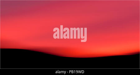 Zusammenfassung von Vermont Berg Silhouette gegen einen lebendigen rot und orange Sonnenuntergang Stockfoto