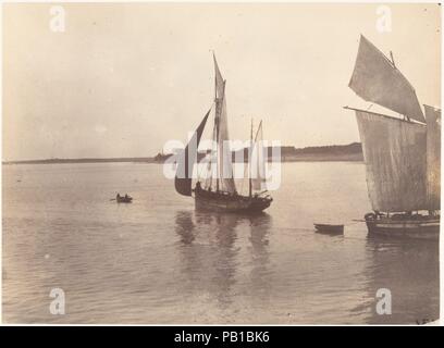 Boote in La Rochelle. Artist: Eugène Atget (Französisch, Libourne 1857-1927 Paris). Abmessungen: Bild: 16,6 x 22,5 cm (6 9/16 x 8 7/8 in.) Mount: 35,5 x 30,4 cm (14 x 11 15/16 in.), moderne montieren. Datum: Ca. 1896. Museum: Metropolitan Museum of Art, New York, USA. Stockfoto