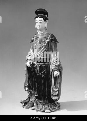 Abbildung der Guanyin. Kultur: China. Abmessungen: H 23. (58,4 cm); W. 10 1/2 in. (26,7 cm); D.7 3/4 in. (19,7 cm). Museum: Metropolitan Museum of Art, New York, USA. Stockfoto