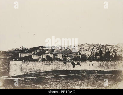 A. Salzmann - Enceinte du Temple vue générale de la Face est Pl. 1 - Jerusalem. A. Salzmann - Tempel Gehäuse Allgemeine Ansicht des Ostens Gesicht Pl. 1 - Jerusalem. Stockfoto