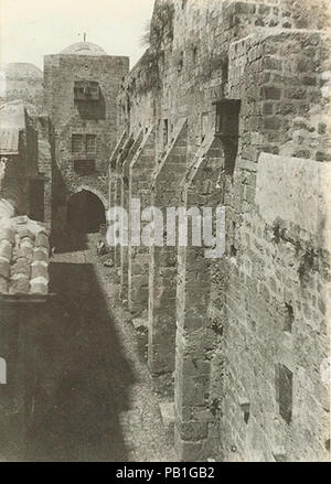 A. Salzmann - Saint-Sepulcre Face Ouest - Rue Du Patriarche Jerusalem. Stockfoto