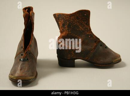 Schuhe. Kultur: American. Datum: Ca. 1859. Museum: Metropolitan Museum of Art, New York, USA. Stockfoto