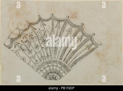 Design für die Dekoration von Feuerwaffen. Kultur: Französisch, Versailles. Designer: Workshop von Nicolas Noël Boutet (Französisch, Versailles und Paris, 1761-1833). Abmessungen: 2 3/4 x 3 7/8 in. (7 x 9,8 cm). Datum: Ca. 1797-1805. Museum: Metropolitan Museum of Art, New York, USA. Stockfoto