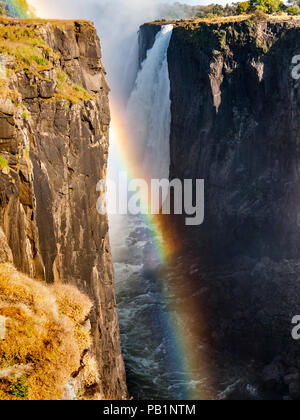 Die Victoria Falls in Simbabwe, Afrika Stockfoto