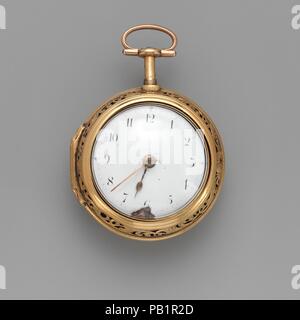 Die Wiederholung ansehen. Kultur: Britische, London. Abmessungen: Durchmesser: 2. (5,1 cm). Schöpfer: Uhrmacher: James Warne (Briten, aktive 1760-85). Datum: Ca. 1770. Museum: Metropolitan Museum of Art, New York, USA. Stockfoto