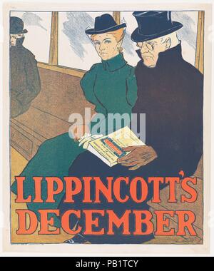 Lippincott's: Dezember. Artist: Joseph J. Gould, Jr. (American, 1880-1935). Maße: Blatt: 16 3/4 x 13 7/8 in. (42,5 × 35,3 cm) Bild: 15 9/16 × 12 15/16 in. (39,6 × 32,8 cm). Herausgeber: J. B. Lippincott Company (Philadelphia). Datum: 1896. Artwork auch als: LIPPINCOTT's Monthly Magazine bekannt. Museum: Metropolitan Museum of Art, New York, USA. Stockfoto