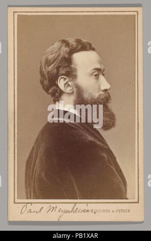 [Paul Friedrich Meyerheim]. Abmessungen: Ca. 10,2 x 6,3 cm (4" x 2 1/2 in.). Person im Foto: Person im Foto Paul Friedrich Meyerheim (Deutsch, Berlin 1842-1915 Berlin). Fotografie Studio: Löscher & Petsch (Deutsch, aktive Ca. 1860-90). Datum: nach 1867. Museum: Metropolitan Museum of Art, New York, USA. Stockfoto