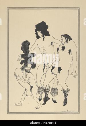 Die Lacedemonian Botschafter - "Lysistrata von Aristophanes'. Artist: Aubrey Vincent Beardsley (Britisch, Brighton, Sussex 1872-1898 Menton). Abmessungen: Bild: 10 1/16 x 6 15/16 in. (25,5 × 17,7 cm) Blatt: 13 7/8 in. × 10 in. (35,3 × 25,4 cm). Betrifft: Aristophanes (Griechisch, Ca. 446-Ca. 386 v. Chr.). Datum: Ca. 1926. Dieses Drucken reproduziert eine von acht Zeichnung Beardsleys machte die griechische Comic spielen "Lysistrata" für ein Privat gedruckte Ausgabe herausgegeben von Leonard Smithers 1896 zu illustrieren, hier um 1926 in London oder Paris nachgedruckt. Museum: Metropolitan Museum of Art, New York, USA. Stockfoto