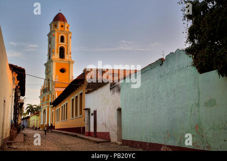 Blick entlang der Calle Cristo (Christus St), Trinidad, Kuba Stockfoto