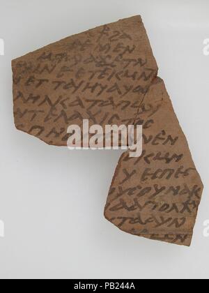 Ostrakon. Kultur: Koptischen. Abmessungen: 3 1/8 x 3 5/8 in. (8 x 9,2 cm). Datum: 7. Museum: Metropolitan Museum of Art, New York, USA. Stockfoto