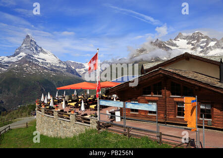 Matterhorn, Ansicht von sunegga Paradise, Schweiz Stockfoto