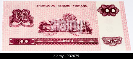 VELIKIE LUKI, Russland - Juli 30, 2015: 100 chinesische yuan Bank Note von China. Yuan ist die nationale Währung der Volksrepublik China Stockfoto