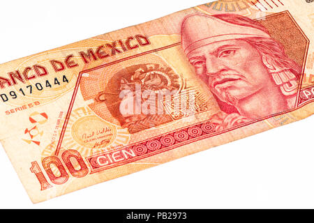 100 mexikanische Pesos Bank Note in 2007. Stockfoto