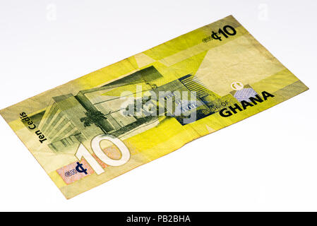 10 Ghana Cedi Bank Note. Ghana Cedi ist die nationale Währung der Ghana Stockfoto