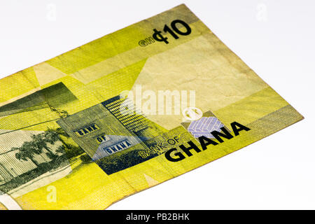 10 Ghana Cedi Bank Note. Ghana Cedi ist die nationale Währung der Ghana Stockfoto