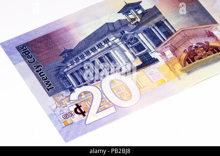 20 Ghana Cedi Bank Note. Ghana Cedi ist die nationale Währung der Ghana Stockfoto